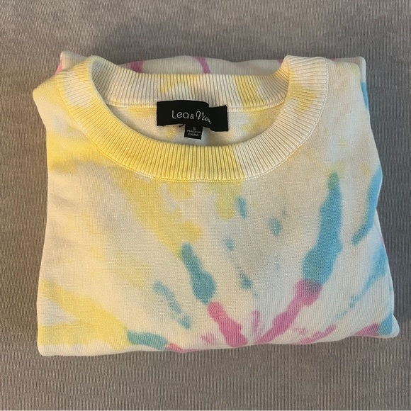 Lea & Viola Crewneck Sweater Tie Dye Size Small - Picture 6 of 6
